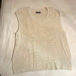 Lane Bryant Beige V-Neck Light Sweater Vest - Size 18/20